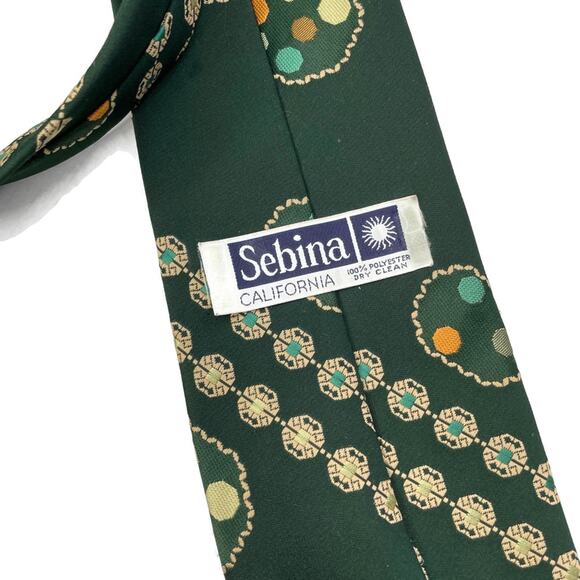 Sebina Vintage Green Tie - Picture 2 of 3